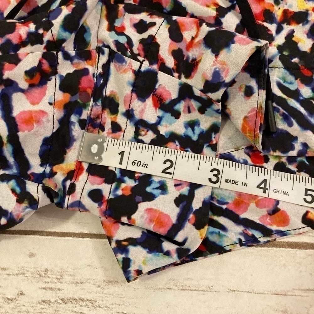 Athleta Multicolor Abstract Watercolor Print Athletic Shorts Size 4